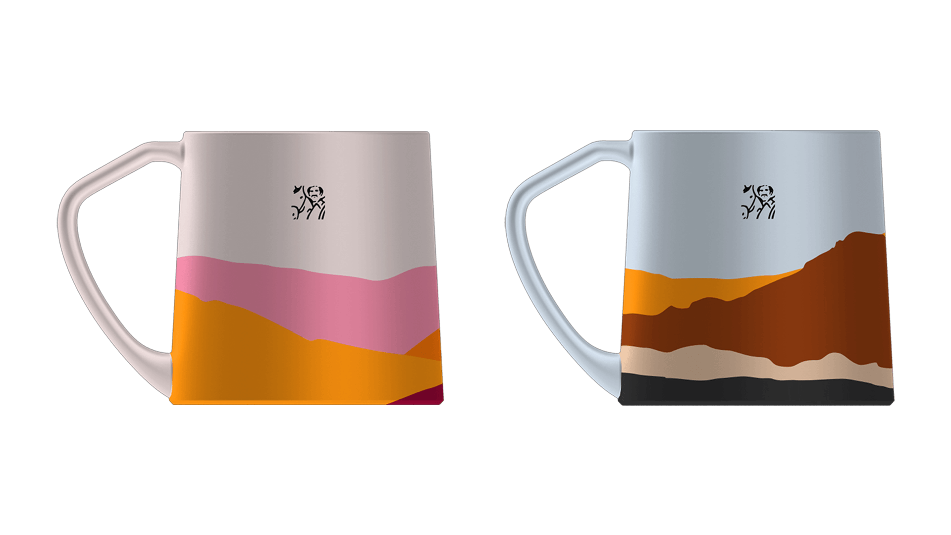 Set mug X2 Ceramica PCC + Caldas